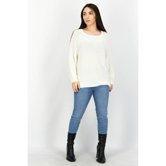 Mer Sea & Co Sweaters - Mer Sea & Co Sweater Women's White Boxy Knit Mersea Mer-Sea Coastal Beach Nights